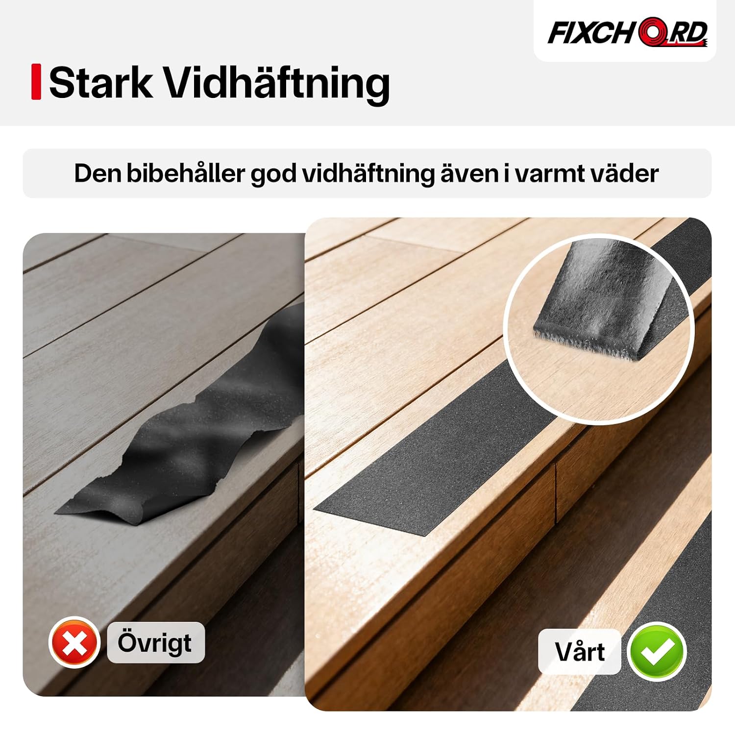 Thumbnail 4 de FIXCHORD halkskyddstejp 5 m × 100 mm, vattentät med 80 korn