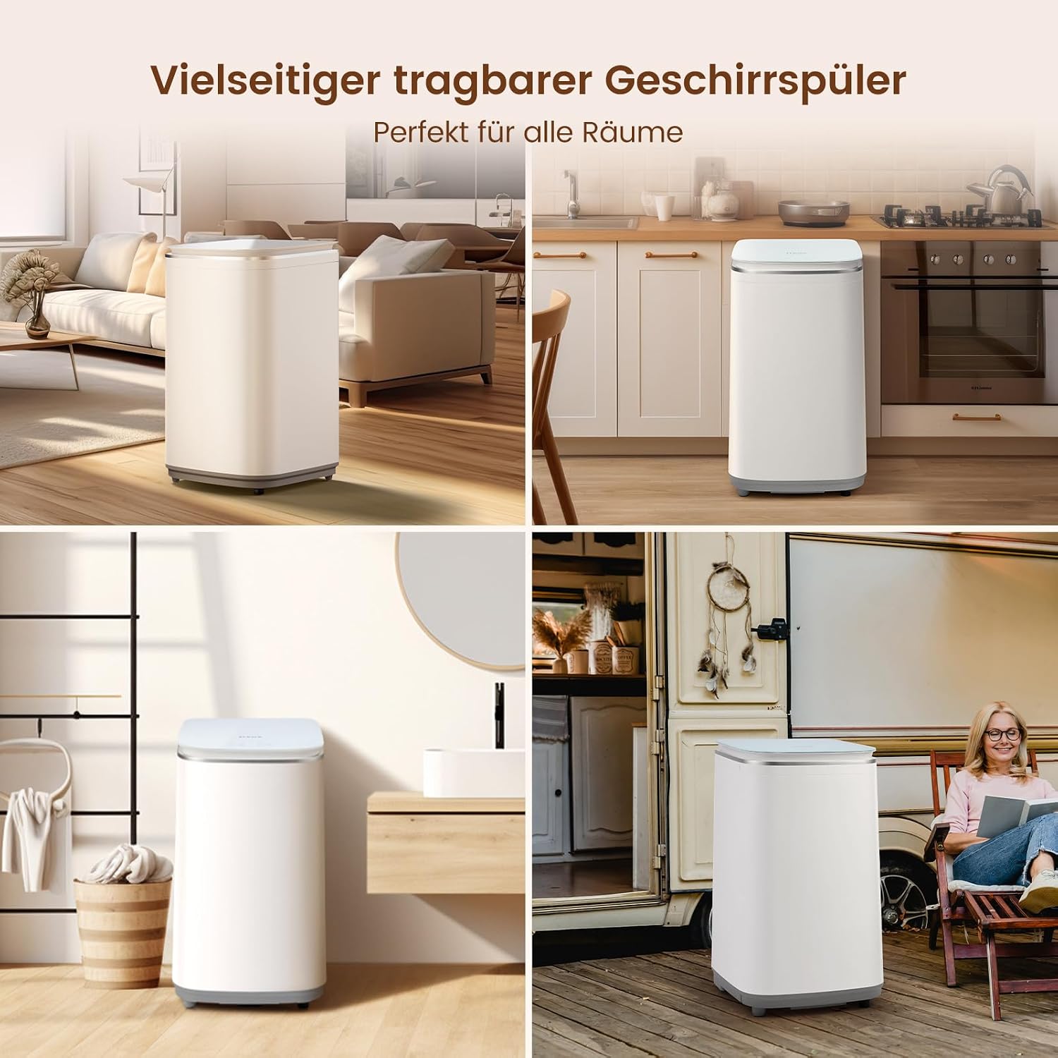 Thumbnail 6 de HAVA Mini Waschmaschine (T02) mit 3 kg Fassungsvermögen, 8 Programmen und Heißwaschfunktion