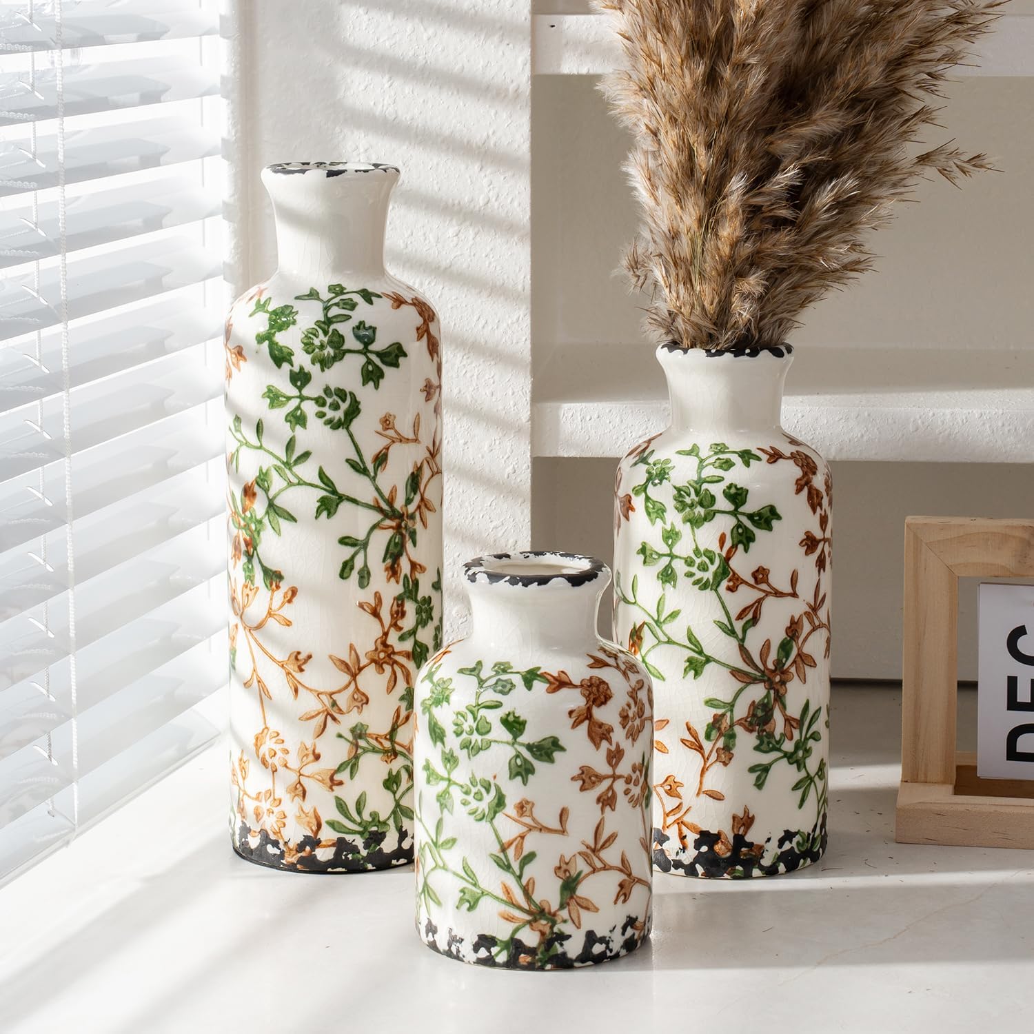 Detalle de Ceramic Flower Vase Set of 3