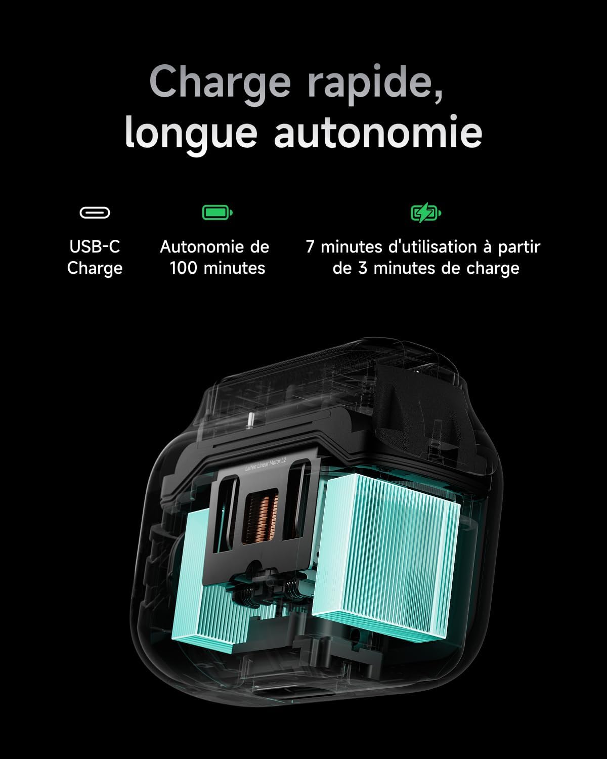 Thumbnail 4 de Laifen P3 Pro rasoir électrique 100 min ⚙