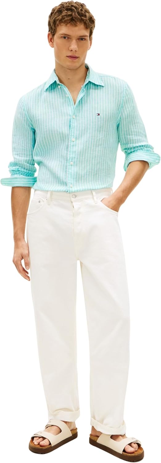 Thumbnail 4 de Tommy Hilfiger Linen Bengal Stripe RF Shirt S/S Uomo