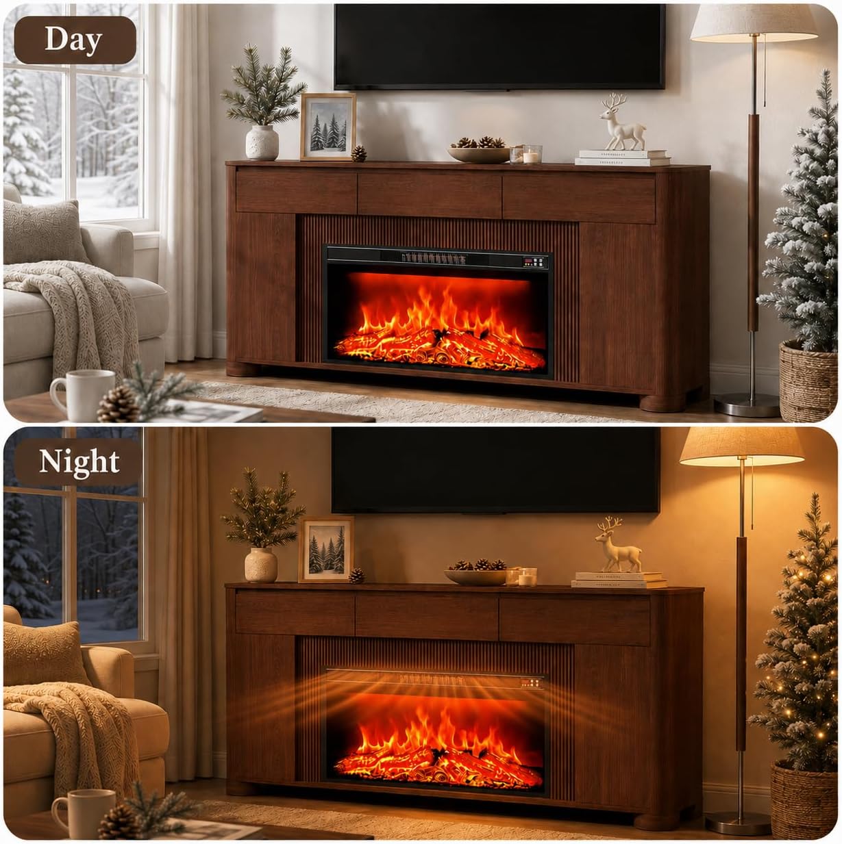 Thumbnail 4 de Fireplace TV Stand with 42-Inch Insert