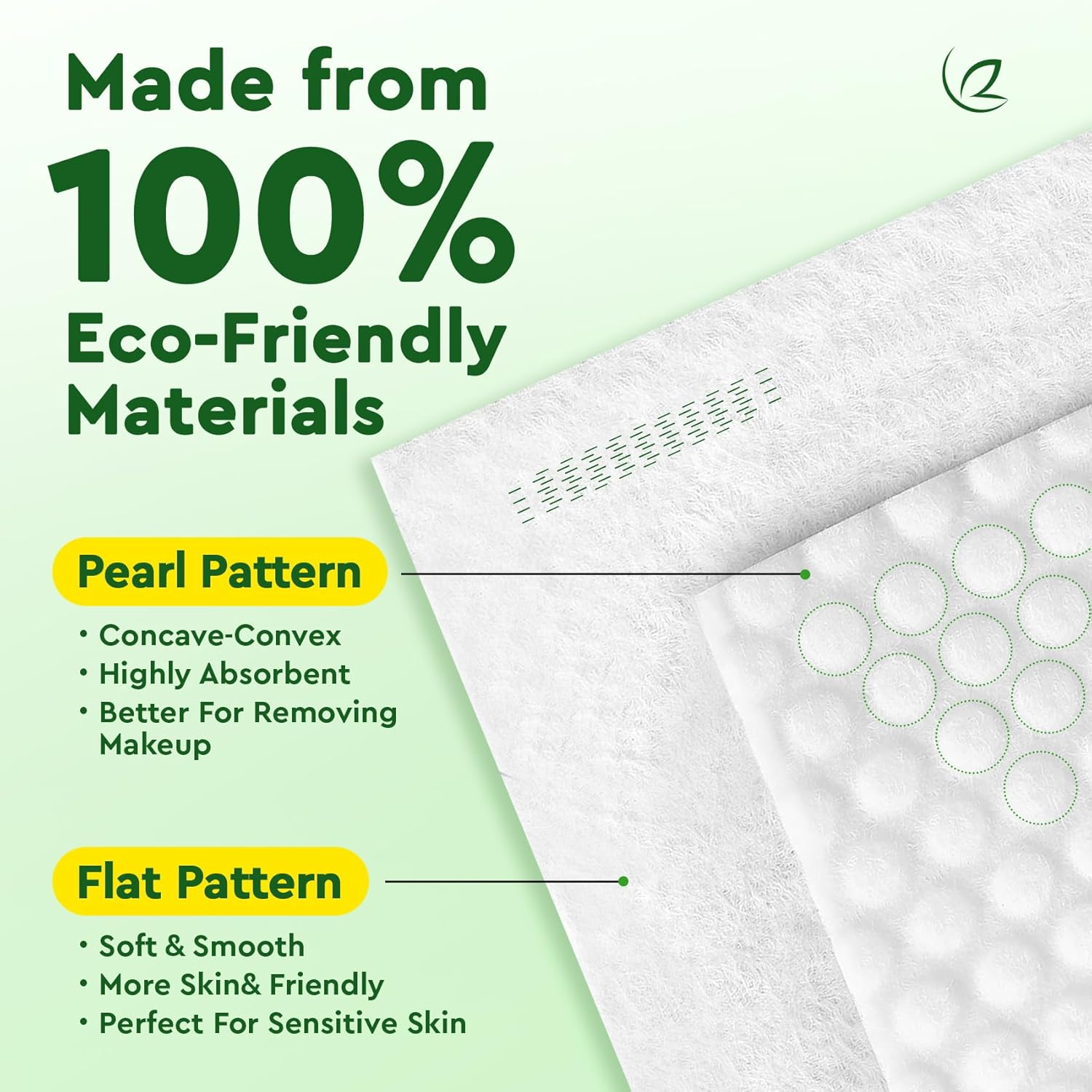Thumbnail 6 de Elvira 200 Count (2 Pack) Disposable Face Towels: Biodegradable, Ultra-Soft Cleansing Wipes for Sensitive Skin