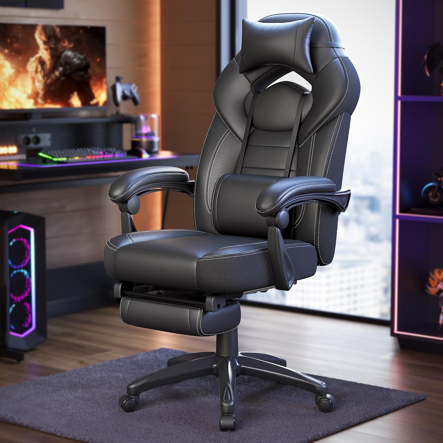 Detalle de SONGMICS Sedia Gaming OBG077B01 ergonomica