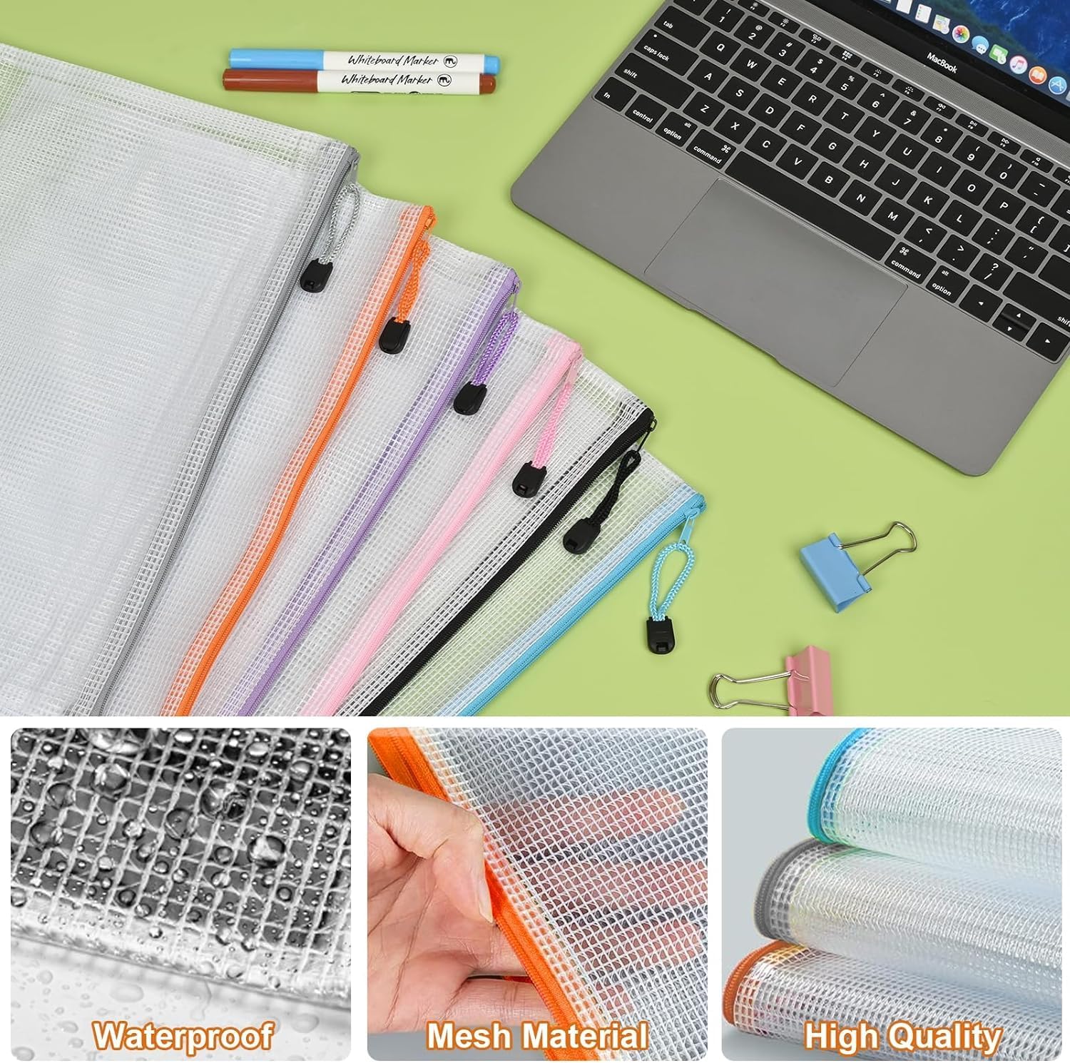 Detalle 1 de Jicsetk A4 Zip Lock Plastic Wallets