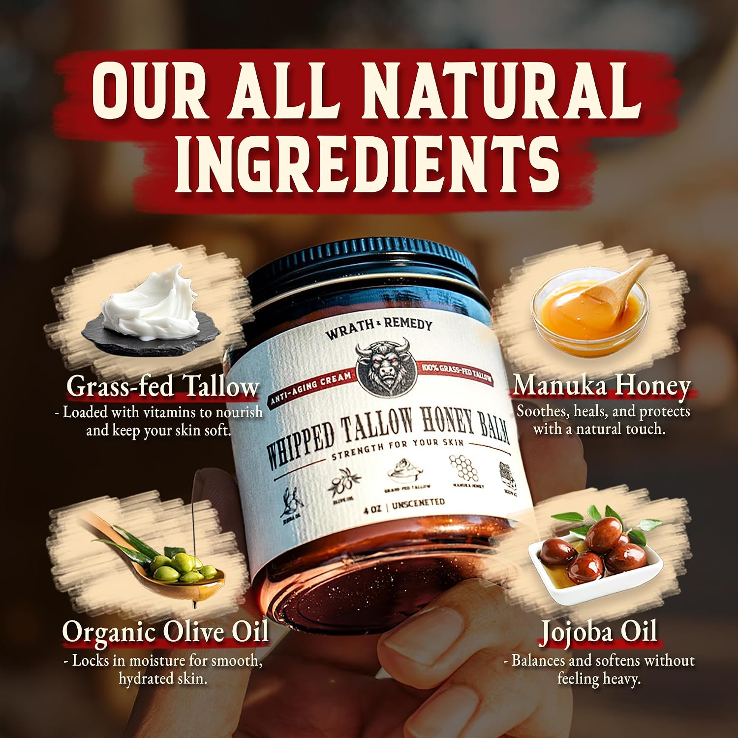 Thumbnail 5 de Organic Beef Tallow for Skin – 4 oz