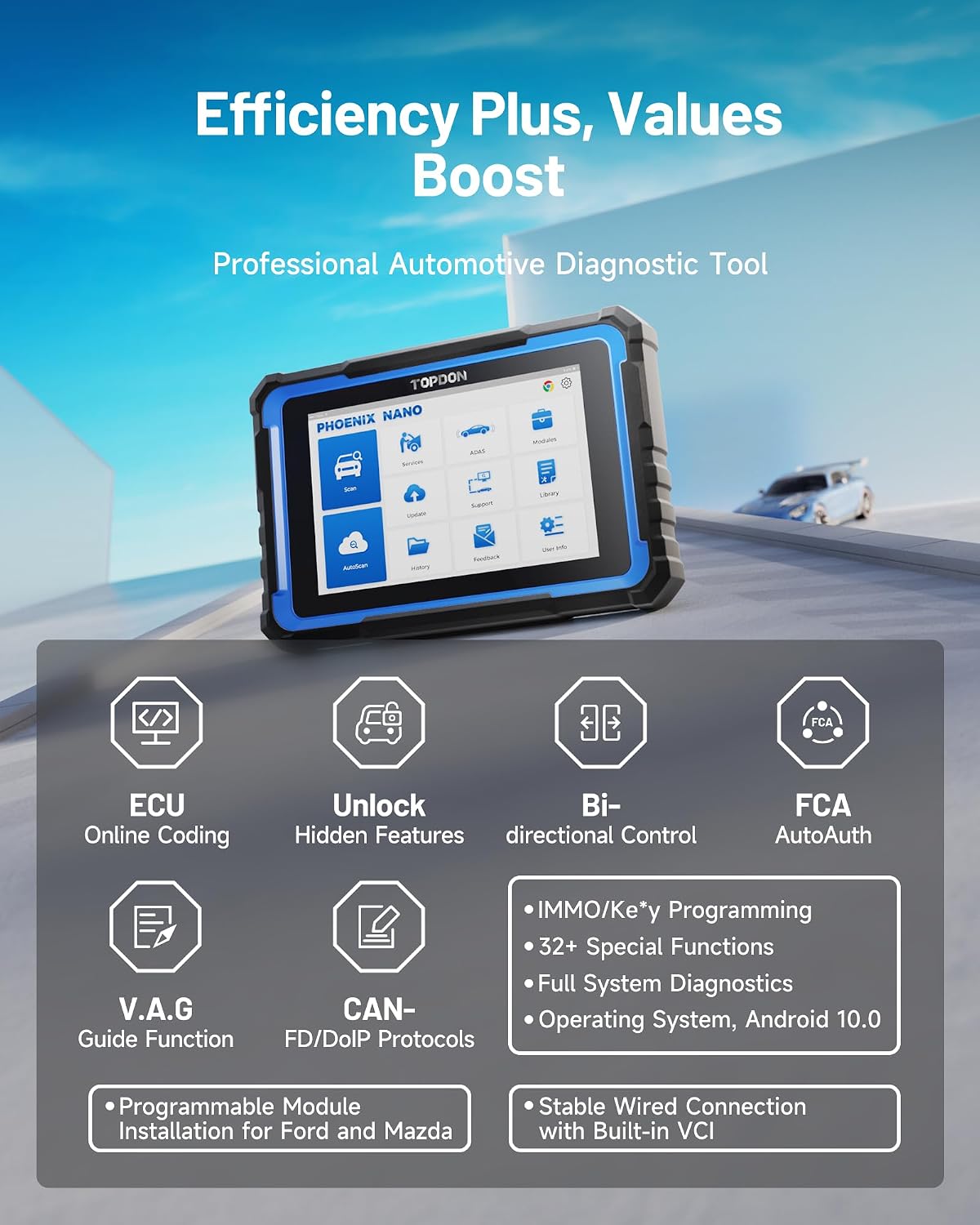Thumbnail 6 de TOPDON Phoenix Nano 2025 ECU Coding Tool: Full System Diagnostic, 32+ Reset Services