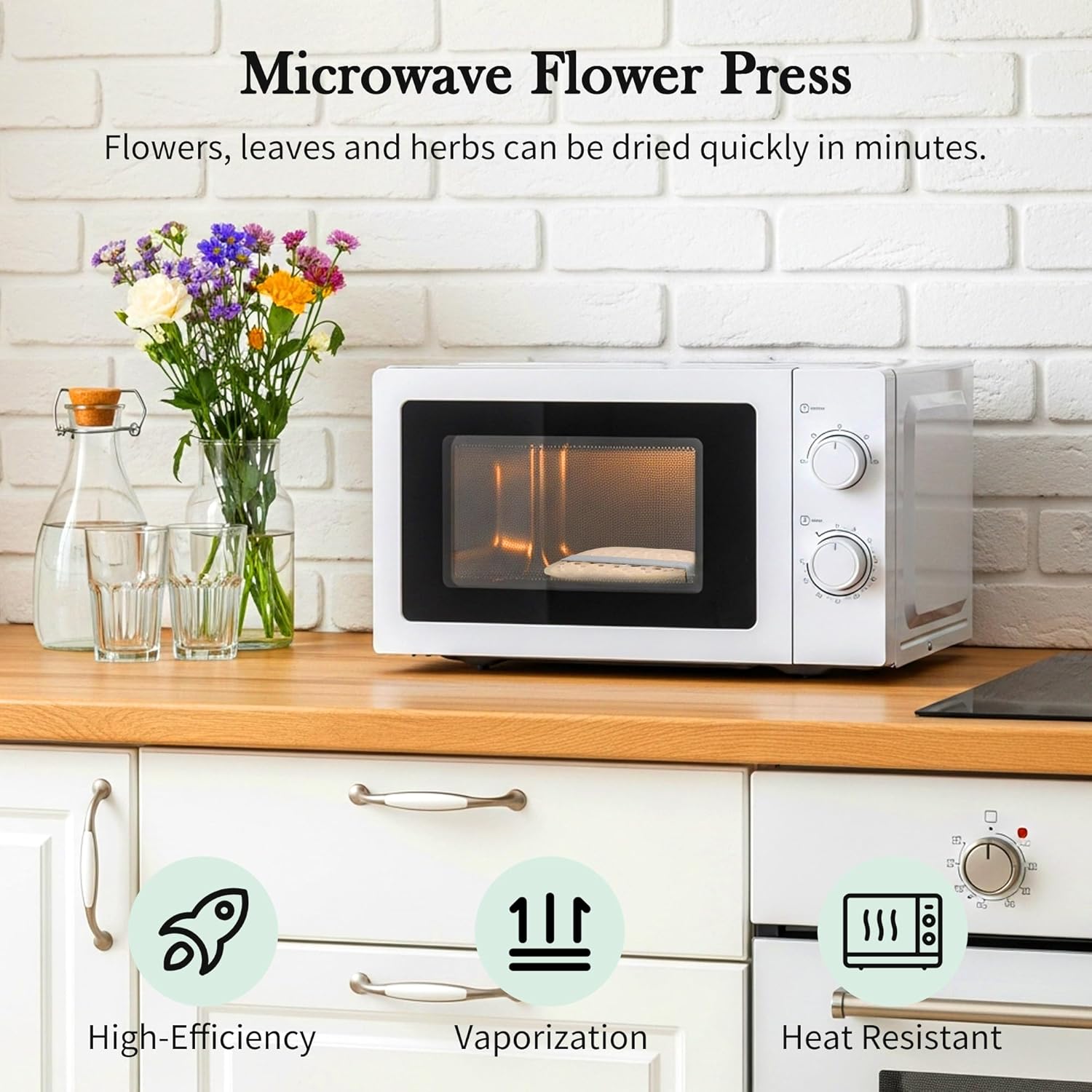 Thumbnail 1 de Aboofx Microwave Flower Press (16x16 cm): Quick, colour‑retaining DIY Presses for Craft Lovers