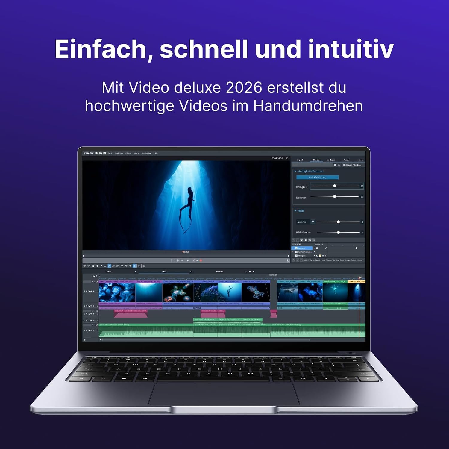 Detalle 2 de MAGIX Video deluxe Ultimate 2026 – Videobearbeitung für Windows 10/11, 2 Geräte, deutsch entwickelt