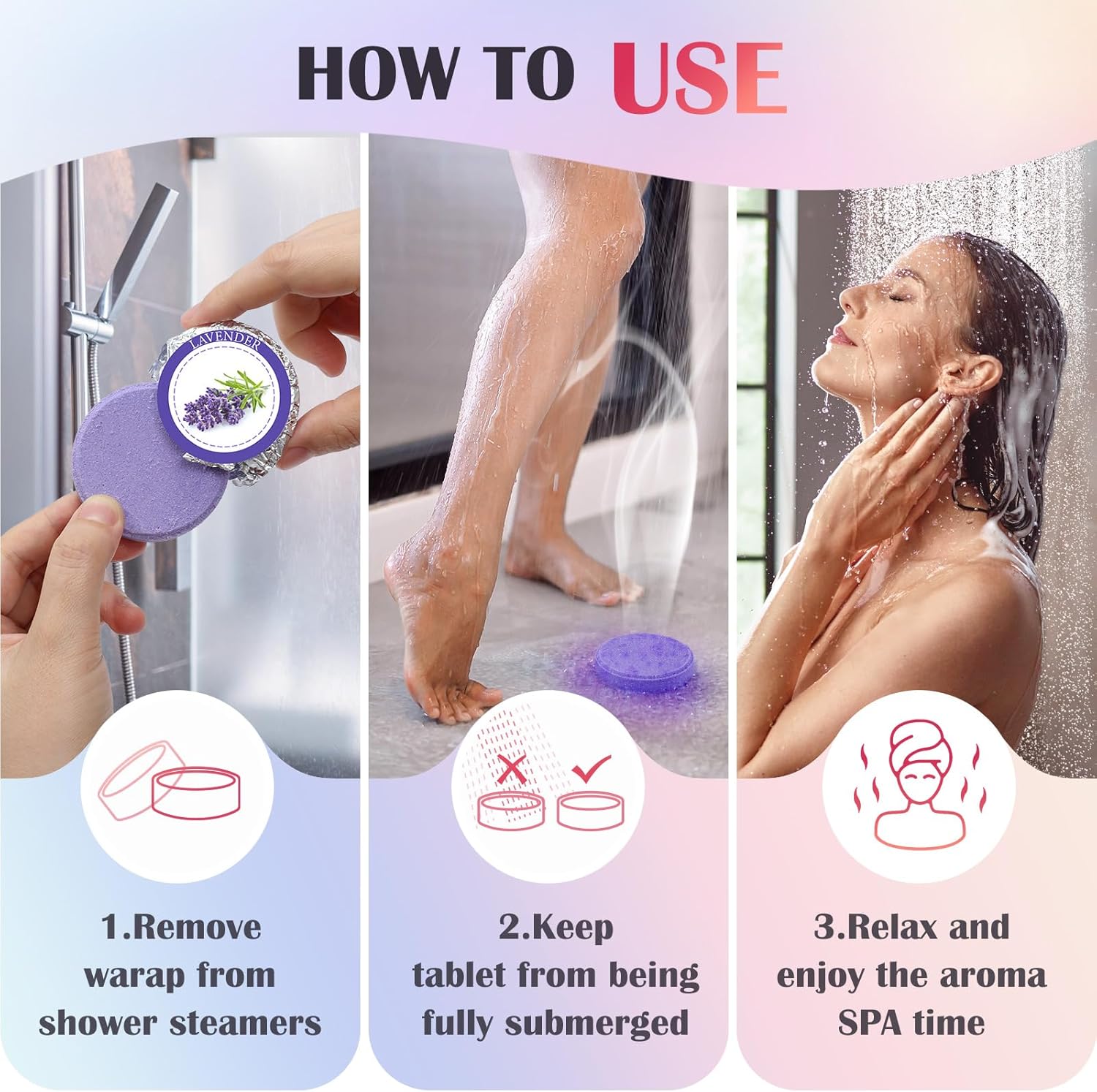 Thumbnail 6 de Qivatex Duschdampfer Aromatherapie (8er Set) – Geschenke für Frauen & Muttertag mit 8 Düften