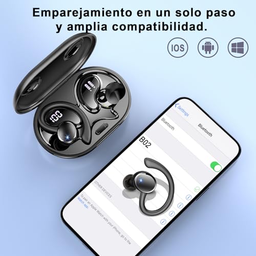 Detalle 2 de Matast 2026: Auriculares Inalámbricos Deportivos con Bluetooth 5.4, ESTÉREO HiFi y IP7