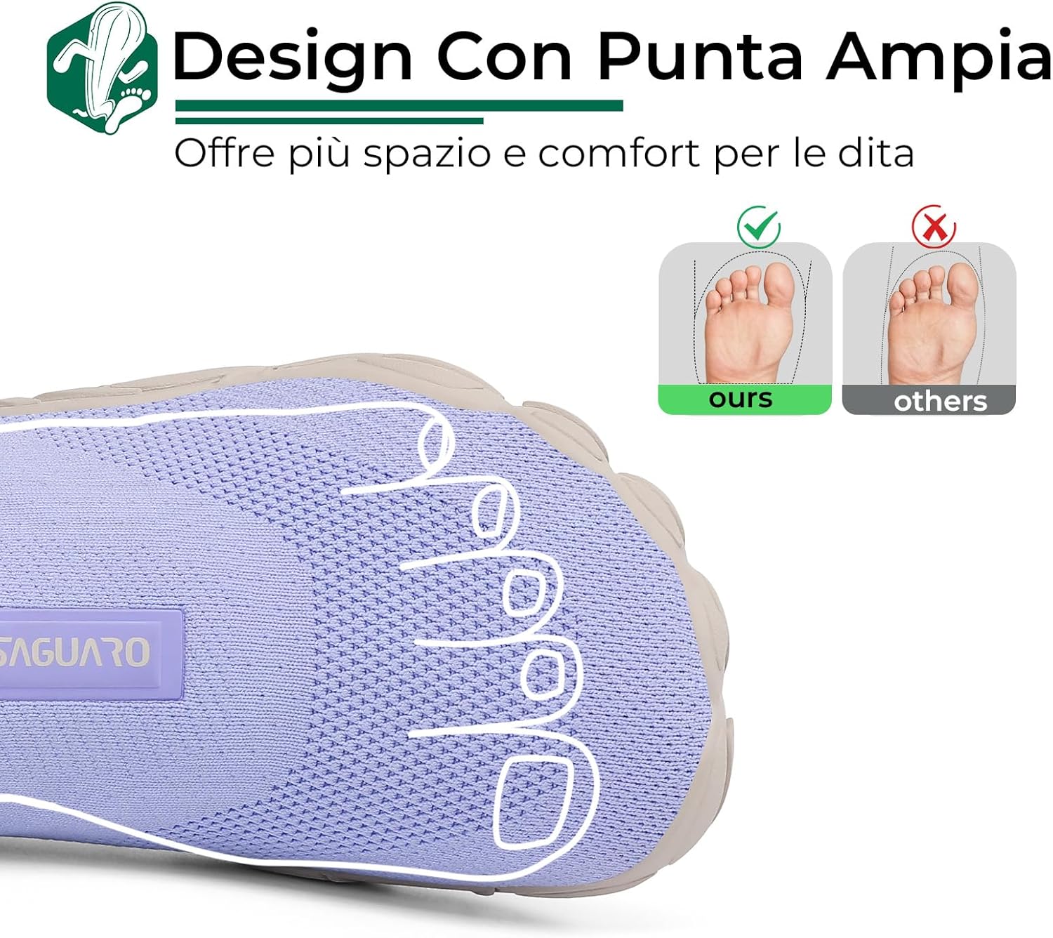 Thumbnail 2 de SAGUARO Scarpe Minimaliste Unisex Senza Lacci con Punta Ampia – Taglie 36–46