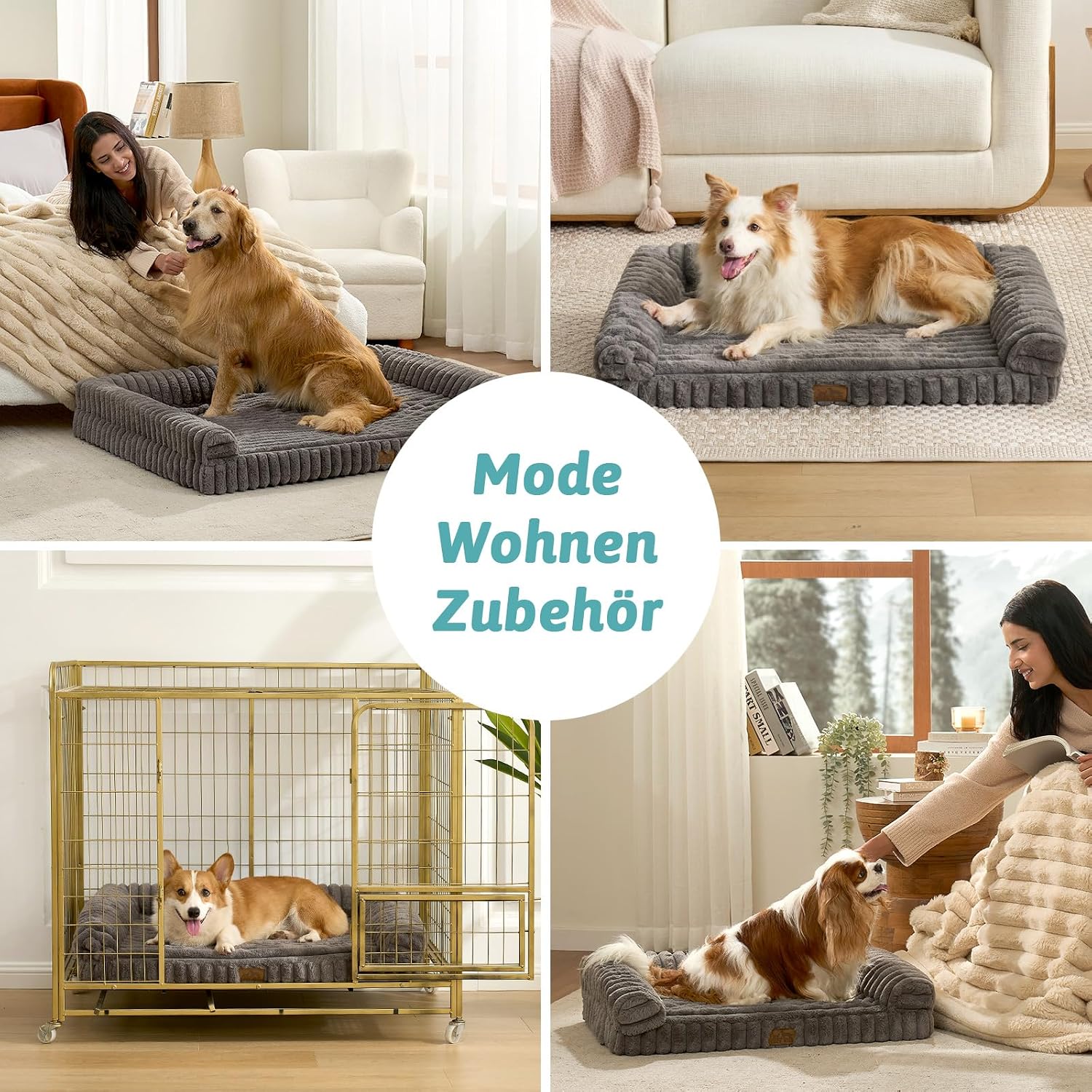 Thumbnail 6 de COZY KISS Hundebett 90x68x15 cm Orthopädie