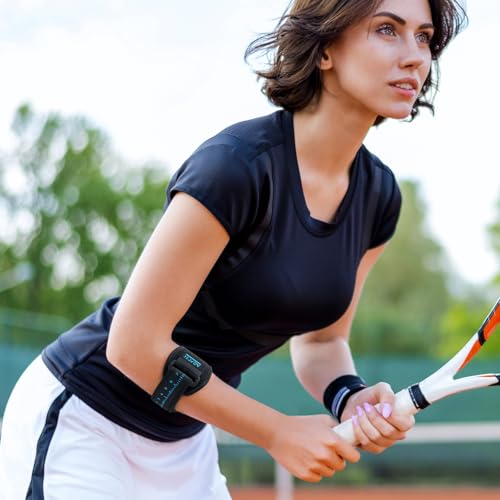 Thumbnail 5 de AGPTEK 1 x coderas para epicondilitis (codo de tenista), cinta ajustable antideslizante azul