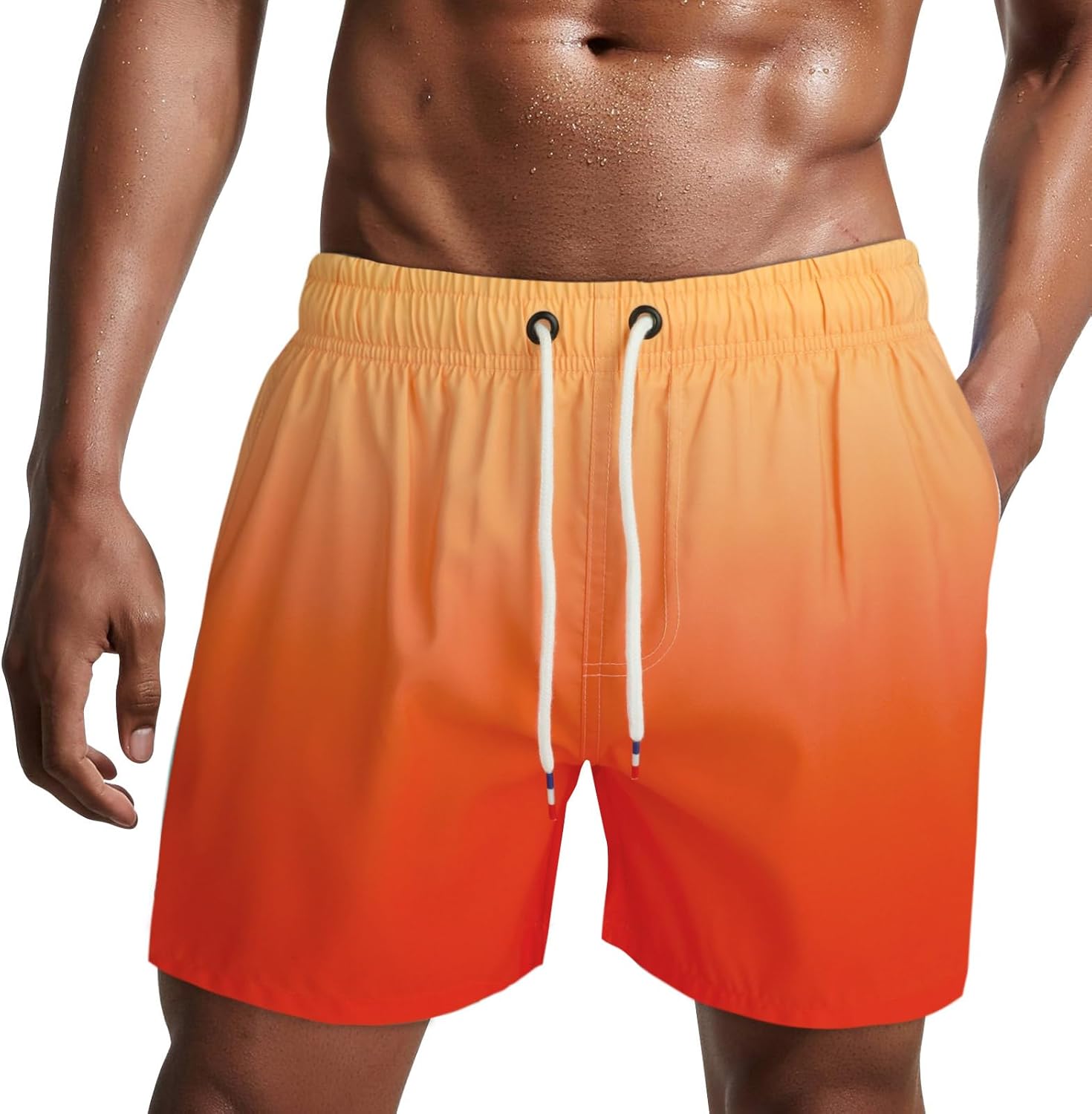 Detalle de Danfiki Pantaloncini Costume da Bagno Uomo ad asciugatura rapida con tasca in rete e coulisse