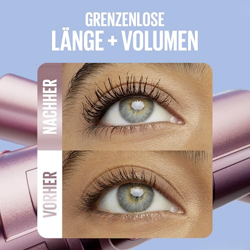 Detalle de Maybelline New York Sky High Cosmic Black Mascara – extreme Länge & kosmisches Volumen