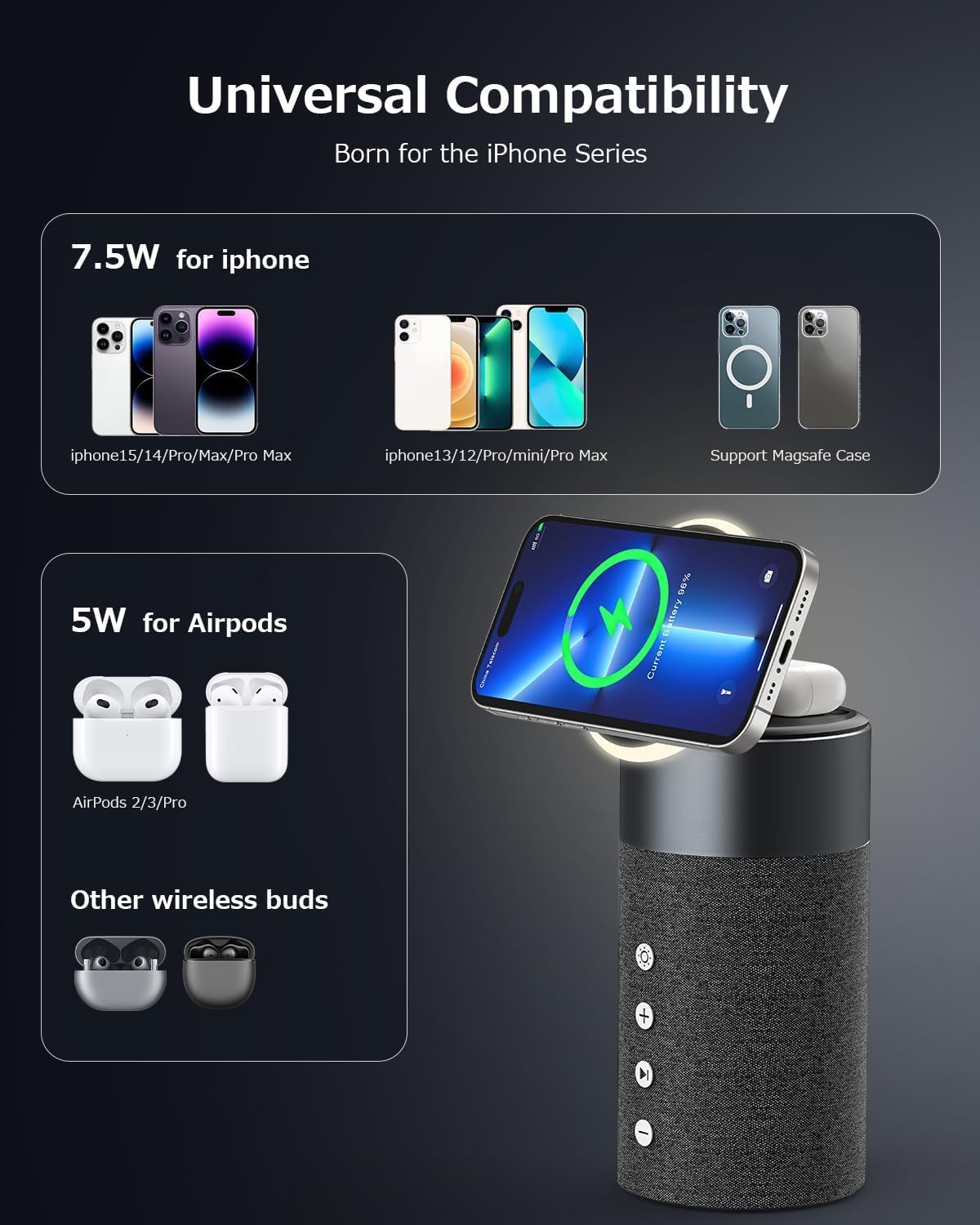 Thumbnail 4 de COLSUR Bluetooth Speaker wireless charger