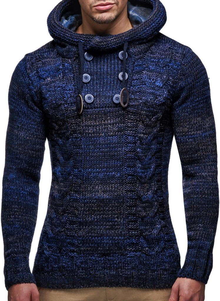 Detalle de Leif Nelson Pull Tricoté Cardigan Homme – Élégance décontractée et confort tout au long de l’année
