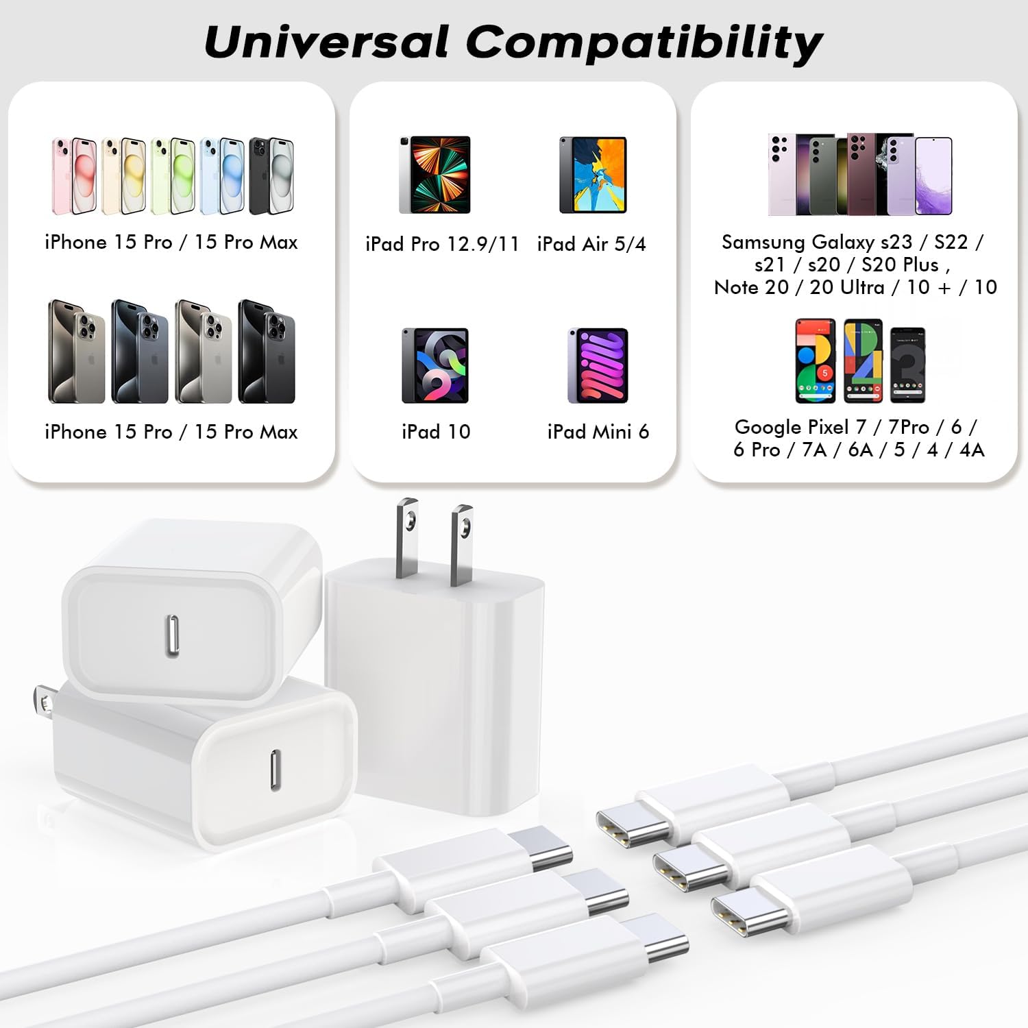 Thumbnail 1 de Kruidvat Fast USB C Charger 20W 6FT Cable Pack