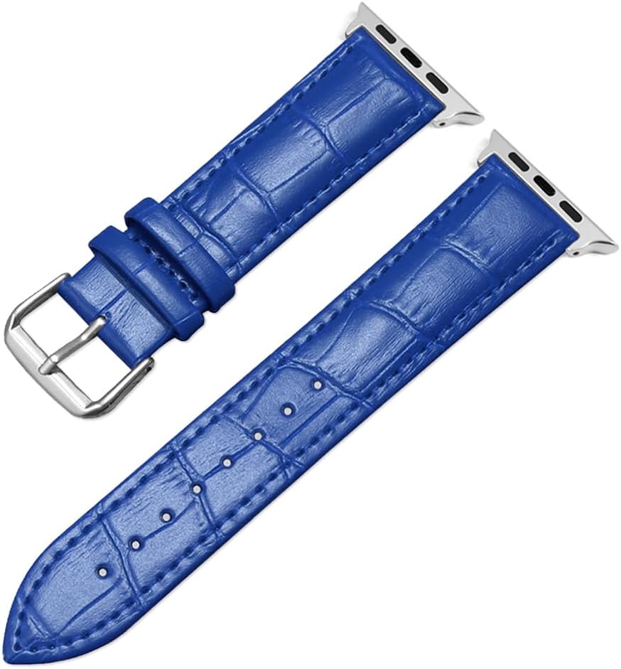 Thumbnail 1 de SZYXMY Alligator-Embossed Leather Apple Watch Strap (49mm–38mm) for Series 1–11 – Unisex