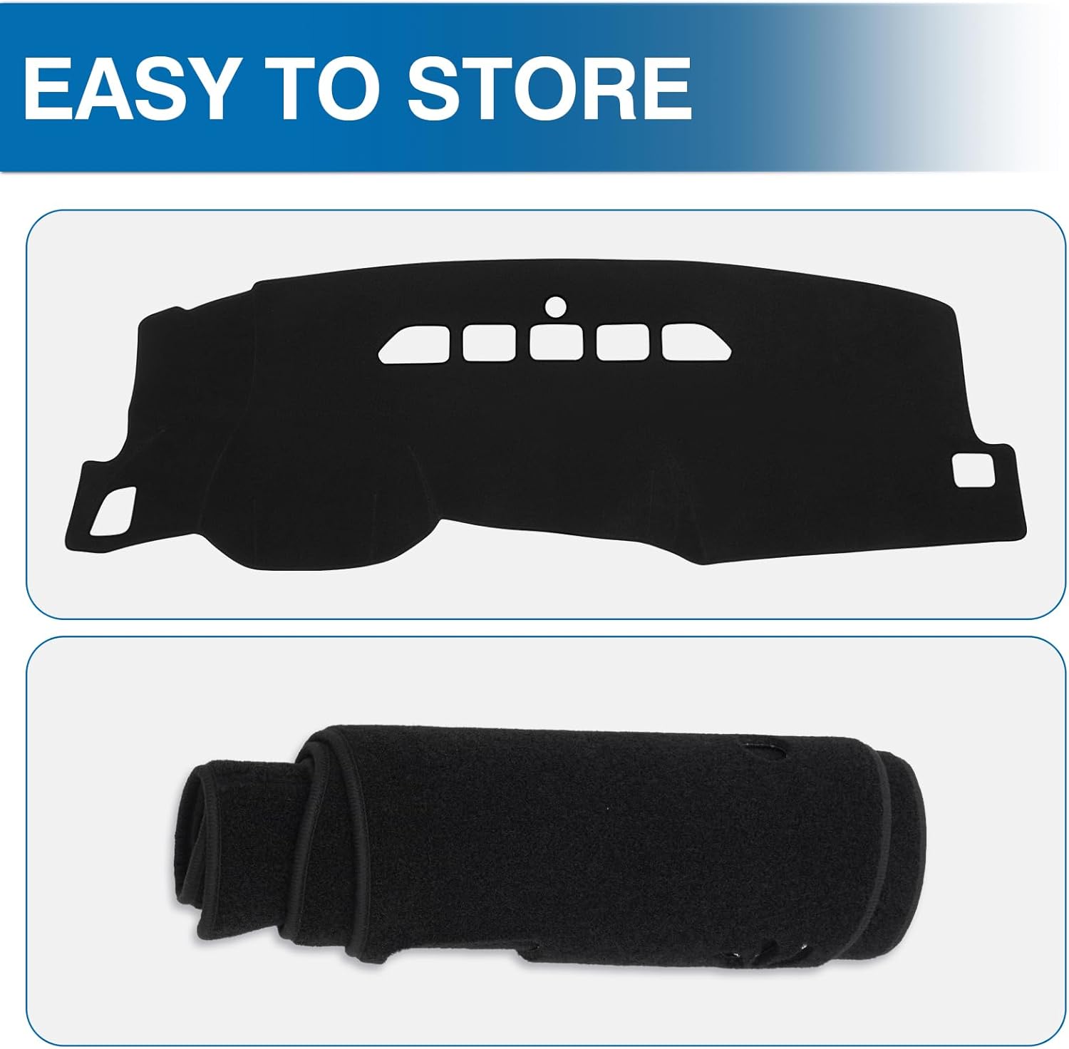 Thumbnail 6 de KUST Upgraded Dash Cover (Only Fit 2 Glove Box Dash) for 2007-13 Chevy Silverado & GMC Sierra 1500/2500HD/3500HD + 2007-14 Tahoe/Suburban/Yukon (Black)