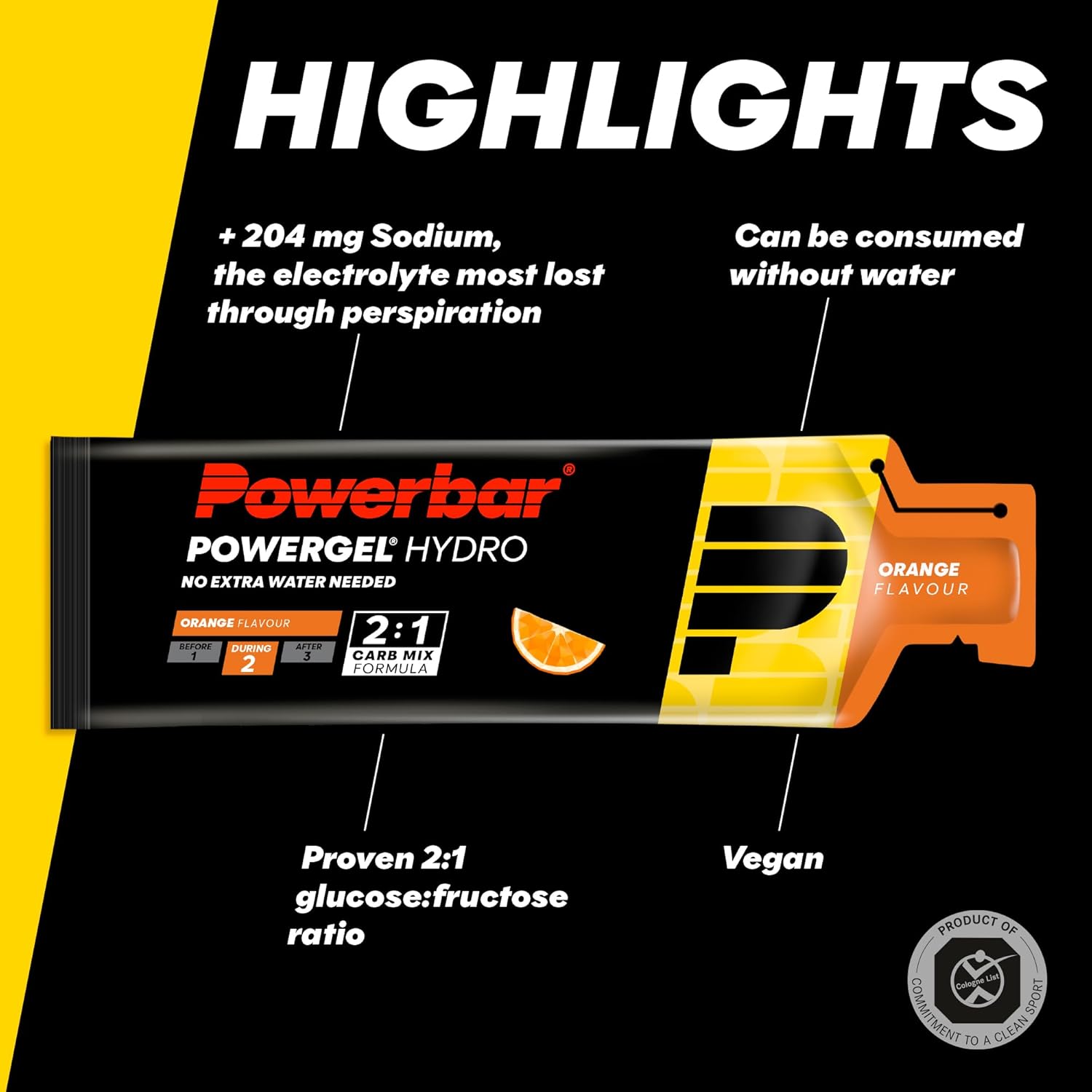 Thumbnail 3 de PowerBar PowerGel Hydro Orange 24x67ml gel