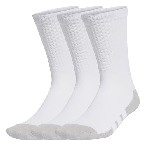 Detalle de adidas Essentials Climacool Crew, calcetines unisex de largo clásico, 3 pares, 42-45
