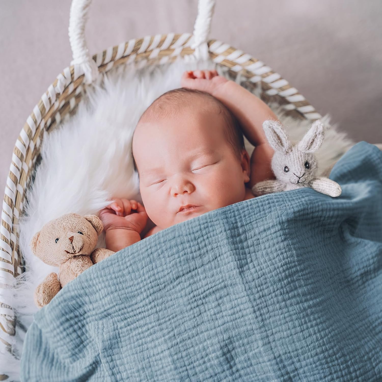 Detalle de GLLQUEN BABY 95x100cm muslin swaddle blankets