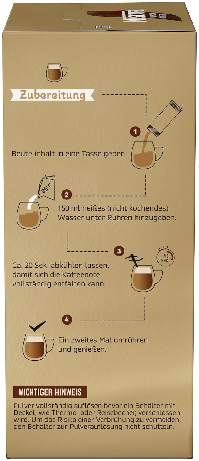 Detalle de NESCAFÉ Gold Typ Cappuccino Cremig Zart – 3er Pack mit löslichem Bohnenkaffee, 10 Sticks je 14 g