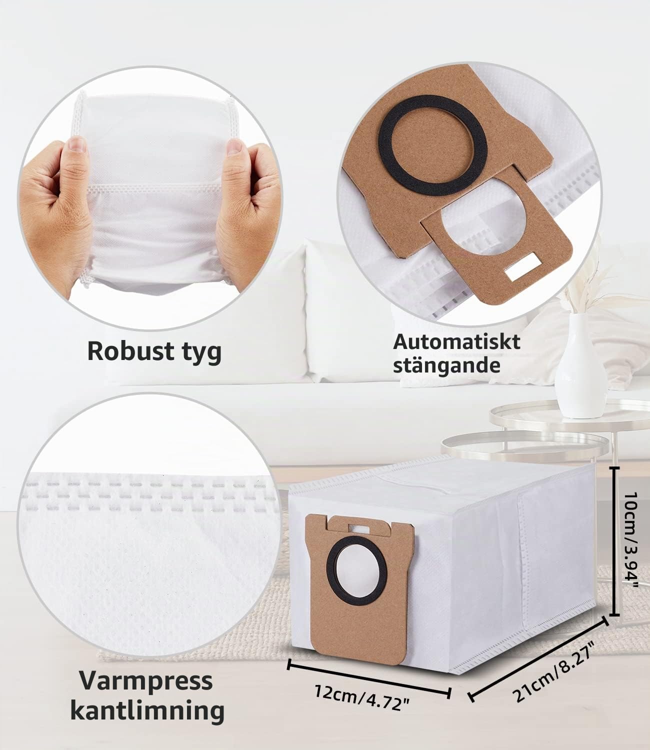 Detalle de Alloytool Pack of 8 Dust Bags L10s Ultra – 8 dammpåsar, 2,5 l