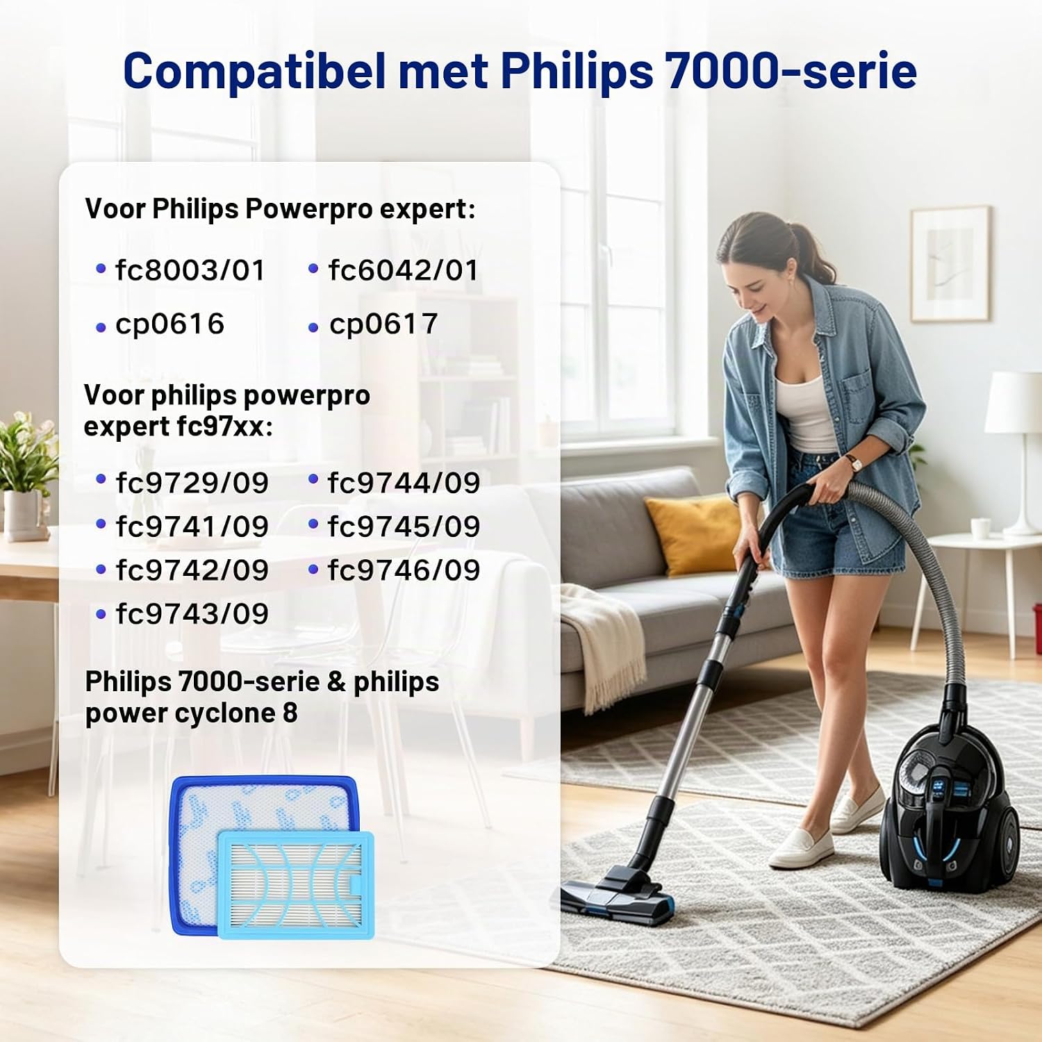 Detalle 2 de Aomiduo 5000 filterset voor Philips PowerPro Expert-stofzuigers