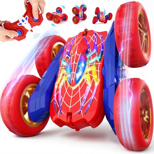 Detalle de Coche Teledirigido 360° 4x4 Monster Truck Mirthigig – Luz y Acrobacias para Niños 4–12 años
