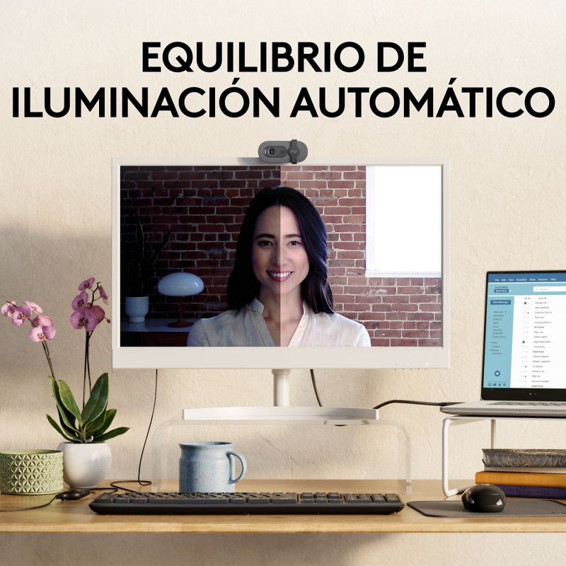 Detalle 2 de Logitech Brio 100 Webcam Full HD negra