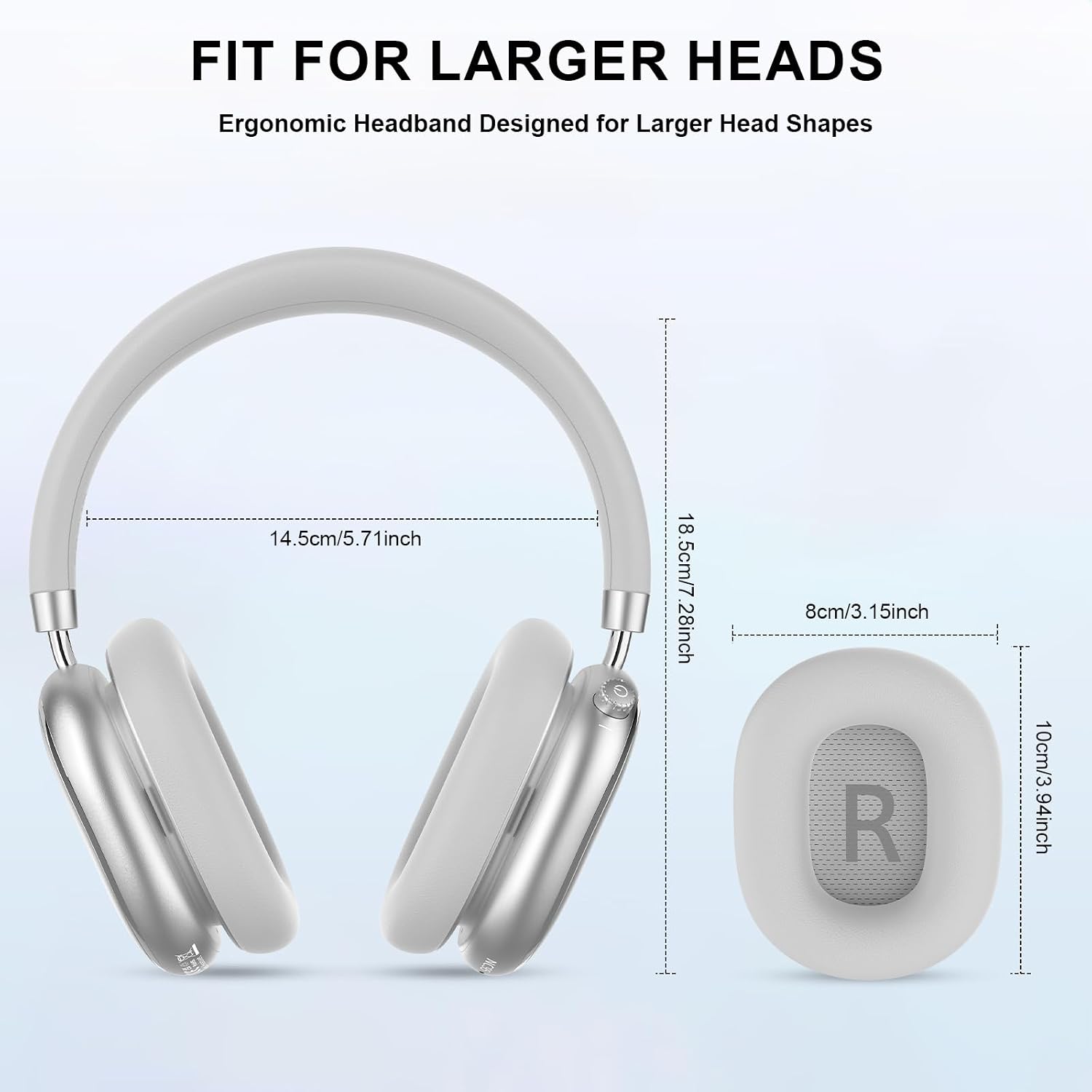 Detalle de FOFUN NC95 Hybrid Active Noise Cancelling Headphones (ANC) with Knob Control, up to 120H playtime, Bluetooth 6.0, app EQ