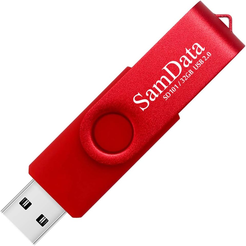 Detalle de SamData 32GB USB Flash Drive 5-Pack (Colors: Black Blue Green Red Silver)