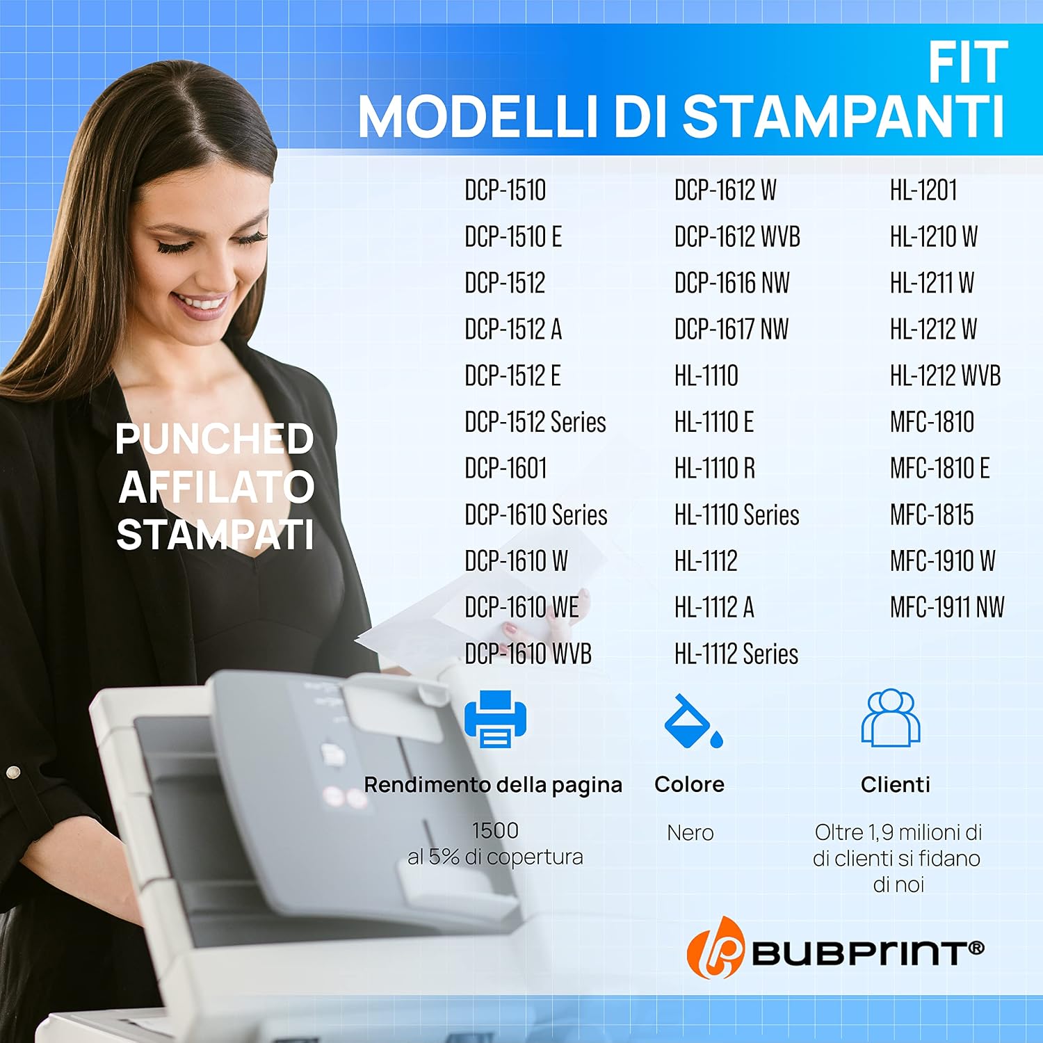 Thumbnail 1 de Bubprint XXL Cartuccia Toner compatibile per Brother TN-1050