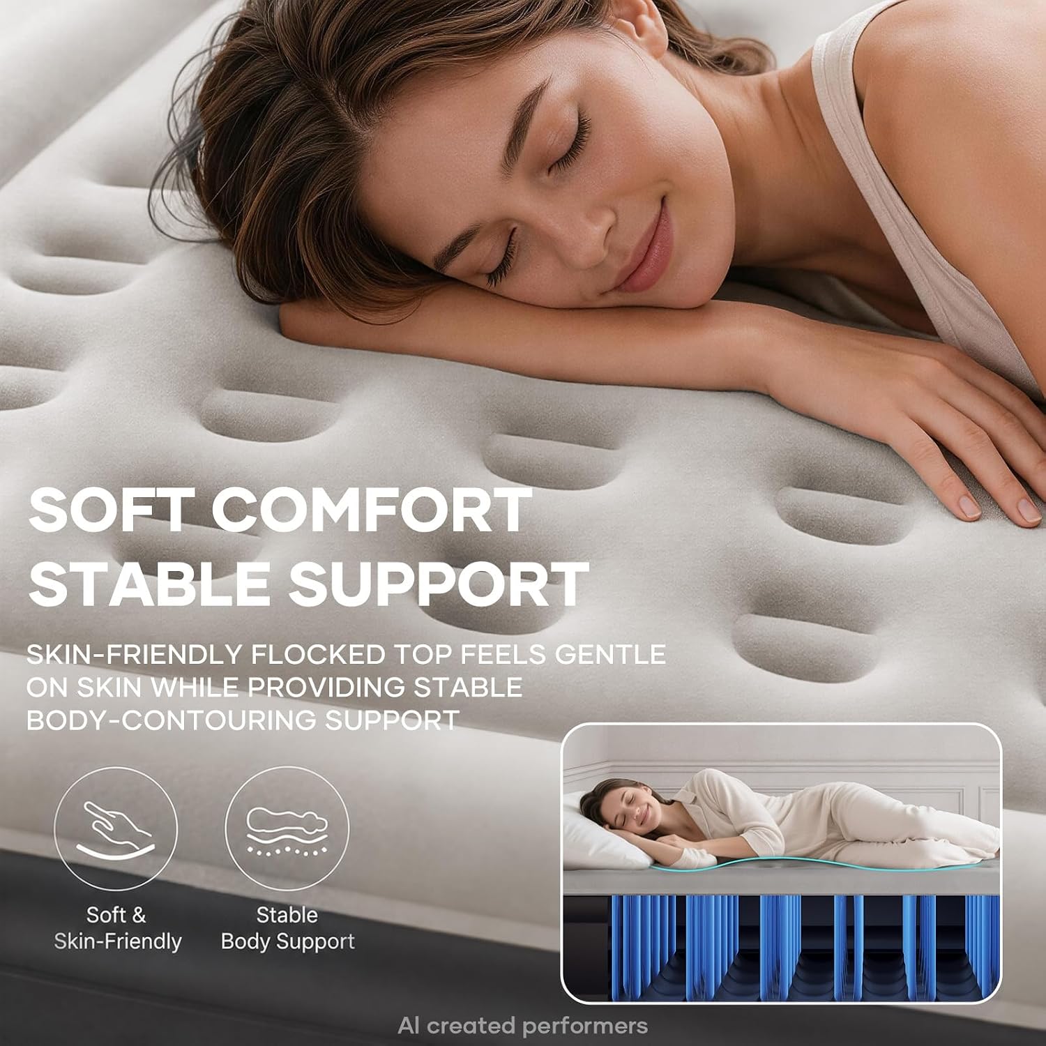 Detalle 2 de OlarHike Inflatable Mattress 190x140cm