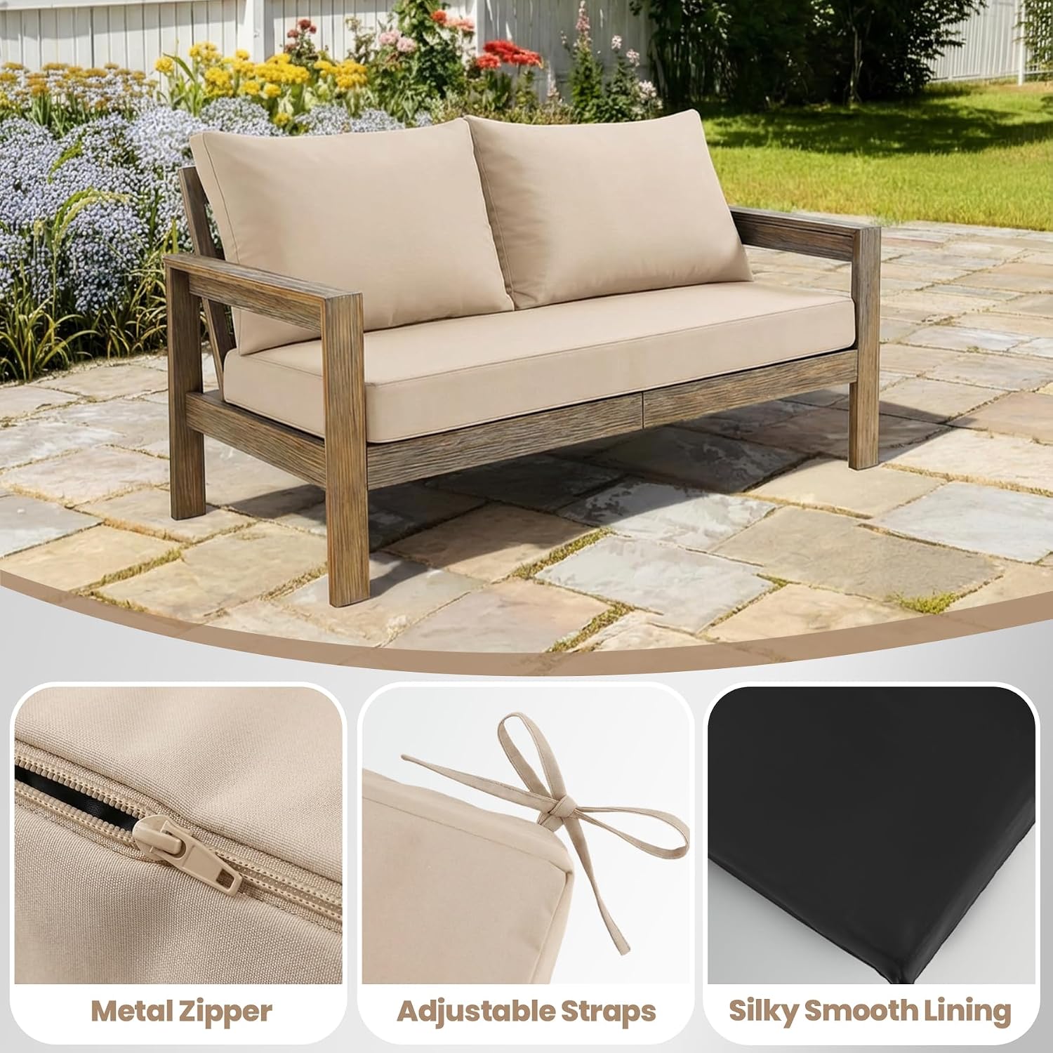 Thumbnail 4 de Zonamat Outdoor Loveseat Cushion Set, 48 x 24 in.