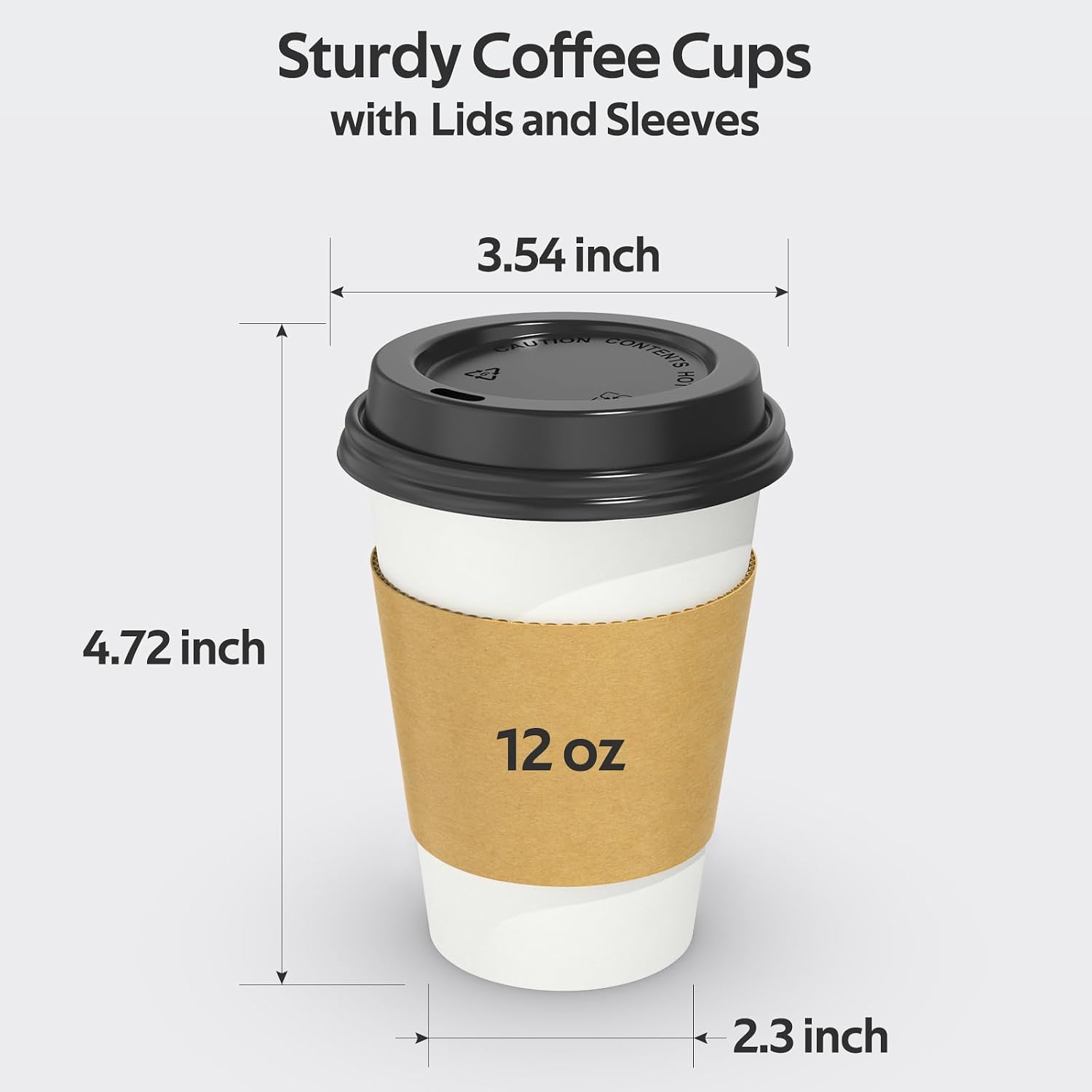 Thumbnail 1 de Dealusy 12 oz Disposable Coffee Cups