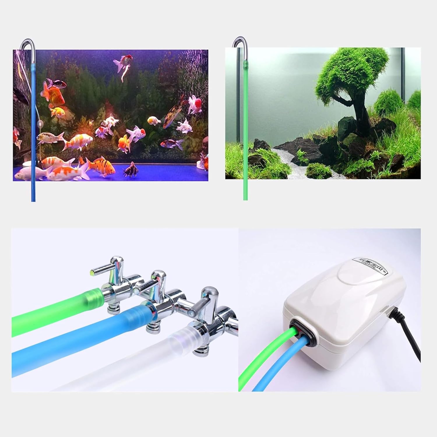 Detalle 2 de YSDINK Premium Flexible PVC Aquarium Airline Tubing – 4 × 6mm, Green, 10M