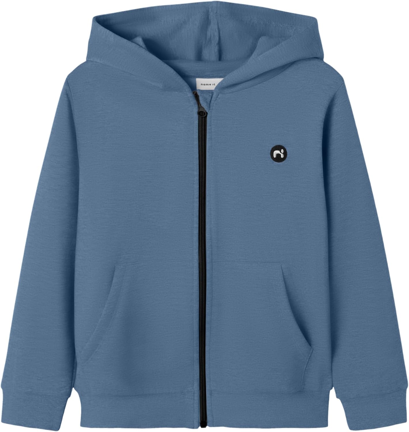 Detalle 2 de NAME IT Jungen Sweatjacke mit Kapuze (Cardigan) – mit Reißverschluss und Kängurutasche