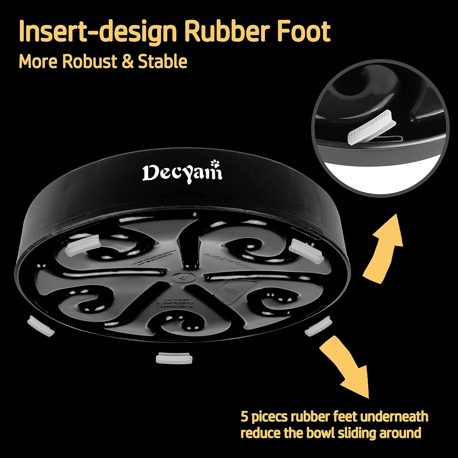 Thumbnail 2 de Decyam Slow Feeder Dog Bowl for Slow Eating (Non-Skid, BPA-Free, Up to 2 Cups)