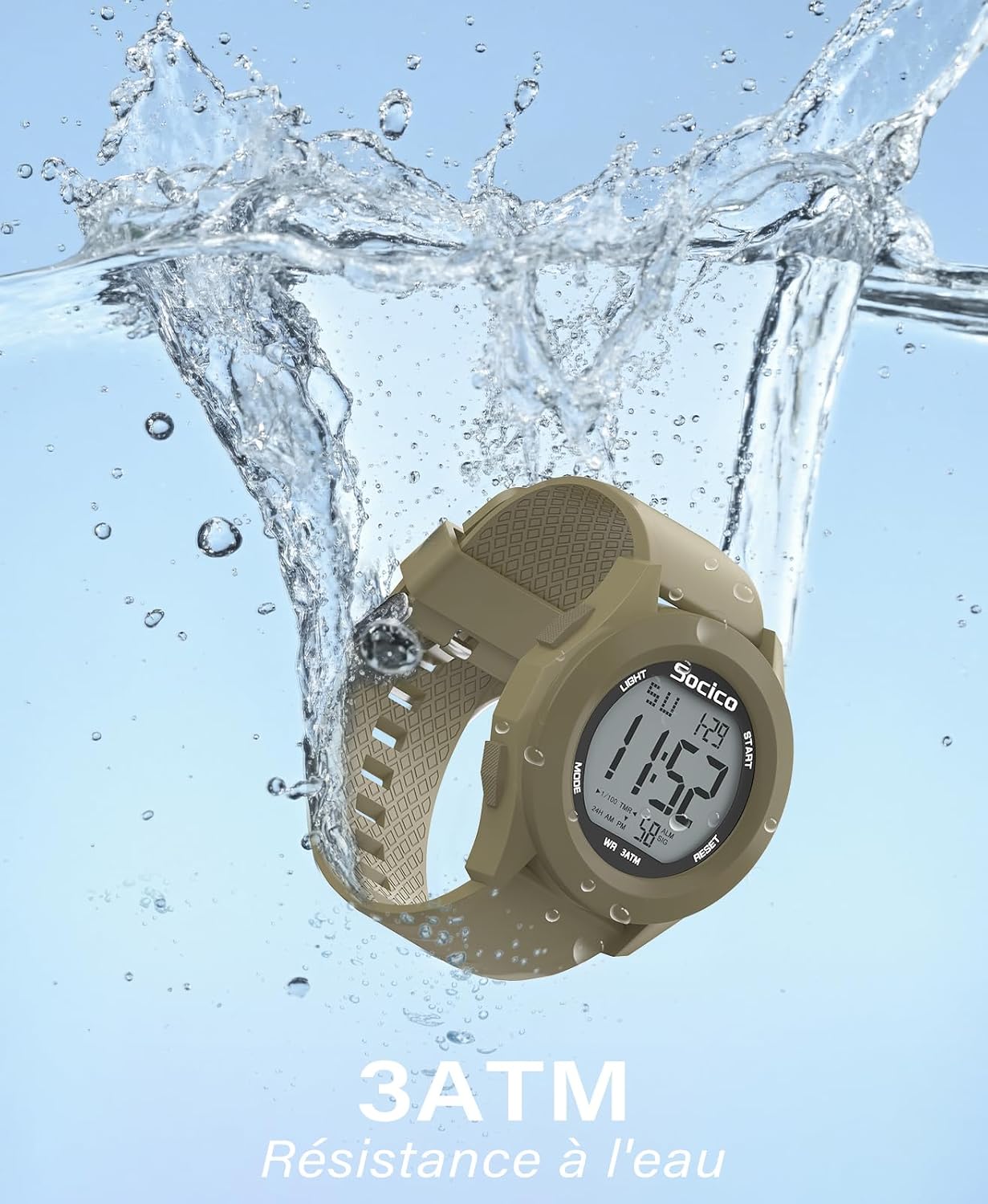 Thumbnail 5 de SOCICO Montre Numérique Sport Militairé
