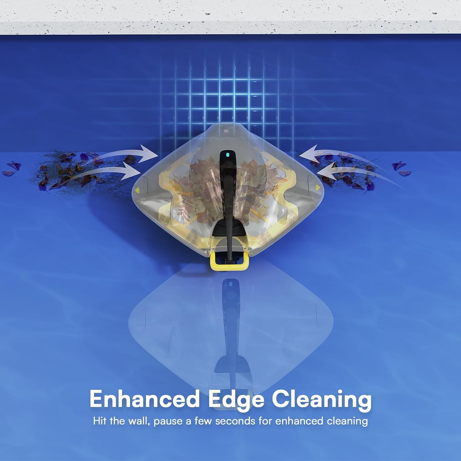 Detalle de Lydsto S2 Robot Piscina Senza Fili: pulizia di fondo e pareti fino a 1.614 m² con doppio sistema
