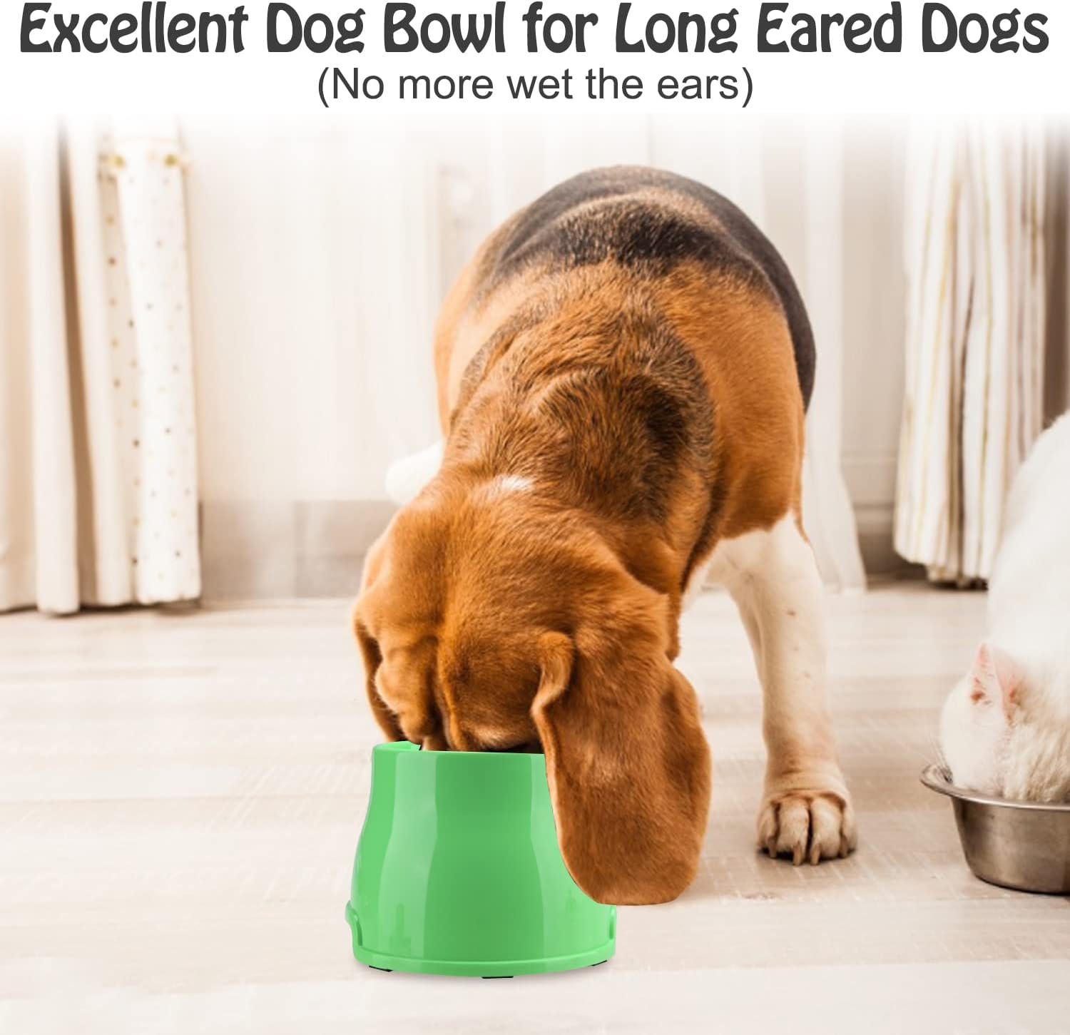 Detalle 2 de TOWEAR Long Ears Dog Bowl L, Green