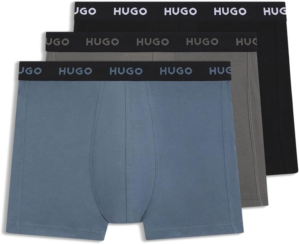 Detalle de Lot de 3 Boxers moulants avec logo en coton extensible