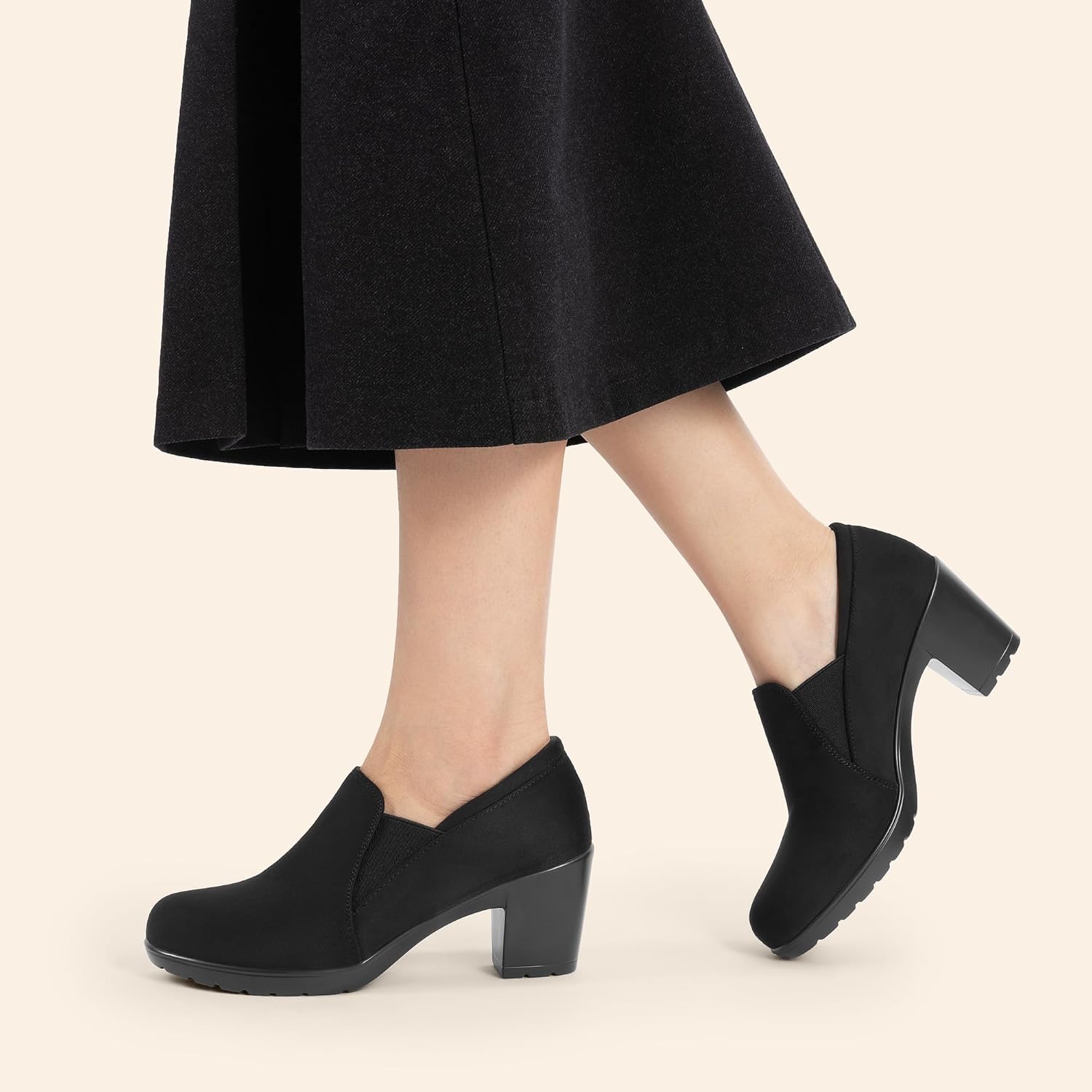 Detalle 2 de DREAM PAIRS Block Heel Loafers 2.8-Inch Heel