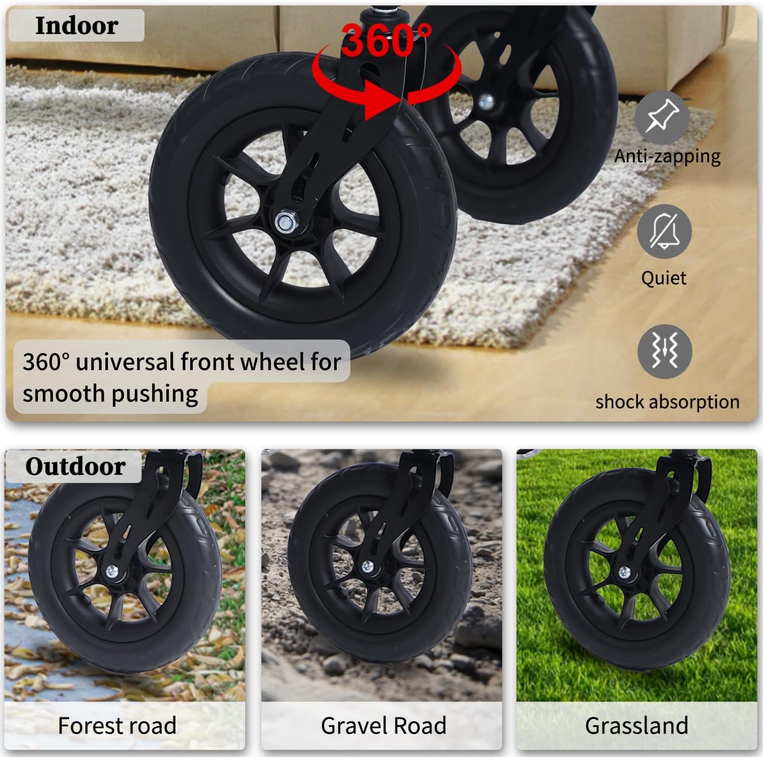 Thumbnail 3 de Rollator faltbar mit Sitzpolster, Einkaufstasche & Stockhalter – Höhenverstellbar, leicht & schmal für Senioren