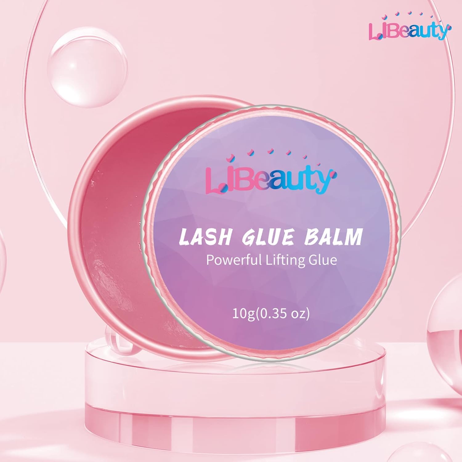 Detalle 2 de Libeauty Lash Lift Glue Balm (Pink Peach) — lash & brow perm adhesive balm, 10g/0.35oz