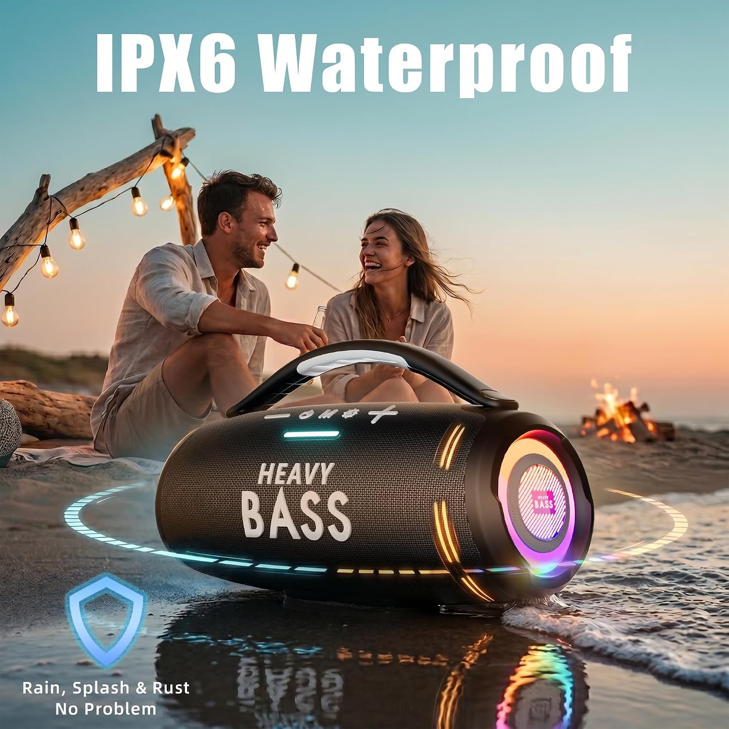 Detalle 2 de HEAVY BASS 80W Bluetooth Speaker